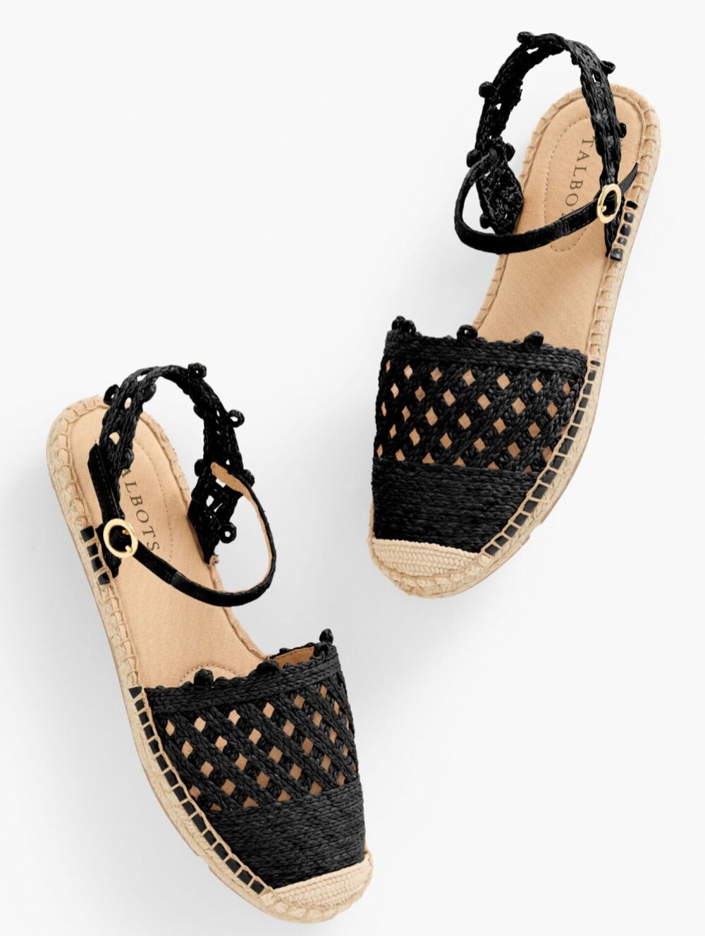Talbots Izzy Raffia Espadrille Flats - Size 8
